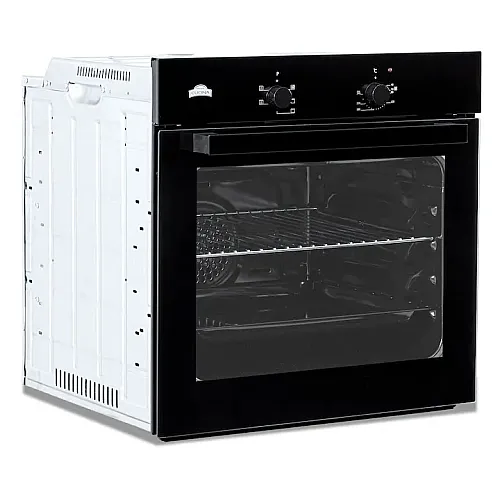 Cuptor electric incorporabil Nuova Cucina, 60 cm, 5 functii, Ventilator, Negru, Clasa A