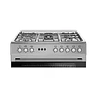 Pachet Aragaz pe gaz 90 cm Prato Inox Studio Casa, 5 zone de gatit si Hota Clasica 90 cm Inox, Gaz, Wok, Rotisor, Timer mecanic, Grill electric, Gratar fonta, Dubla ventilatie coacere, Inox - Studiocasa.ro