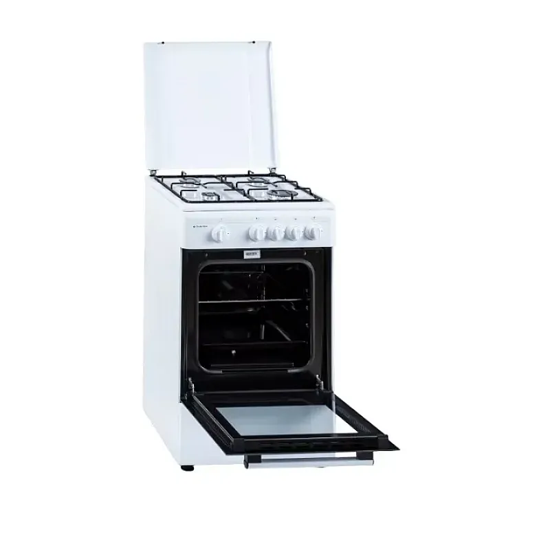 Pachet Aragaz clasic Studio Casa Viva Galaxy 4G 50/55 cm White si Hota clasica 2 motoare, 4 arzatoare gaz, Cuptor gaz, Alb - Studiocasa.ro