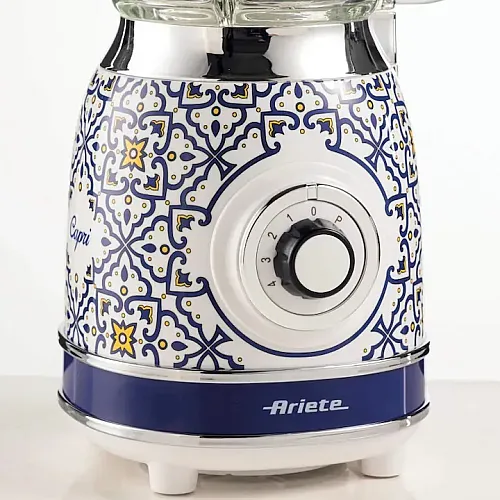Blender Ariete Capri 0583/0C, 1000W, 1.5 L, 4 viteze + pulse, Zdrobire gheata, Alb/Albastru