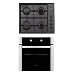 Pachet Cuptor Electric Incorporabil, Studio Casa Venezia Clasic, Ln605Blk, 56L + Plita pe gaz Studio Casa PG660 ISEO Black - Studiocasa.ro