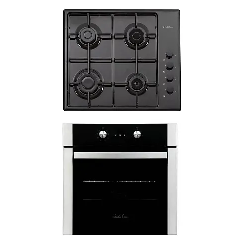 Pachet Cuptor Electric Incorporabil, Studio Casa Venezia Clasic, Ln605Blk, 56L + Plita pe gaz Studio Casa PG660 ISEO Black