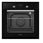 Pachet Cuptor electric incorporabil Studio Casa Ambra Nero FE808, 8 functii, Ventilator, Timer digital, 80 l, Grill electric, Clasa energetica A, Sticla neagra + Plita pe gaz Studio Casa PG660 ISEO Black, 4 arzatoare gaz - Studiocasa.ro