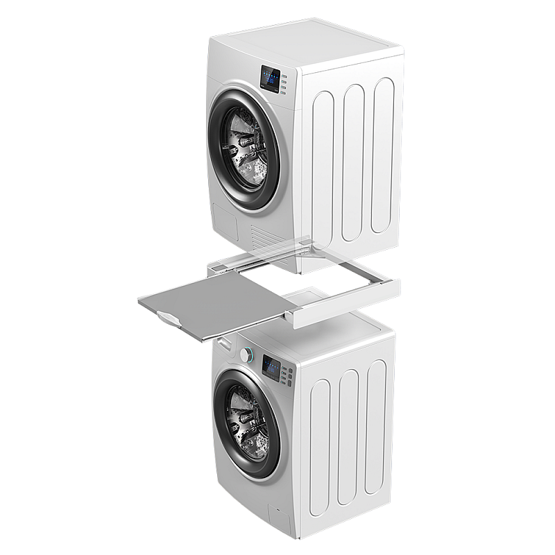 Kit universal de suprapunere a masinii de spalat si a uscatorului de rufe + suport retractabil, Meliconi, TORRE PRO L60