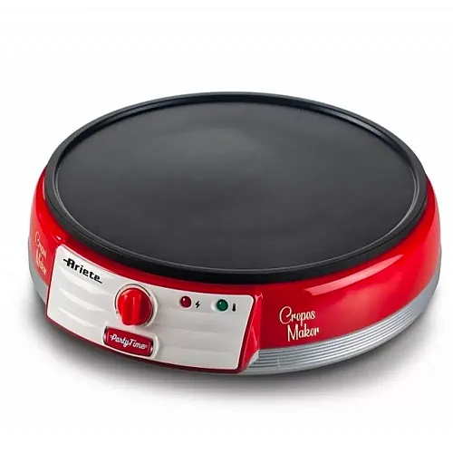 Aparat De Preparat Clatite Party Time 0202 Ariete, 1000W, Termostat Reglabil, Rosu