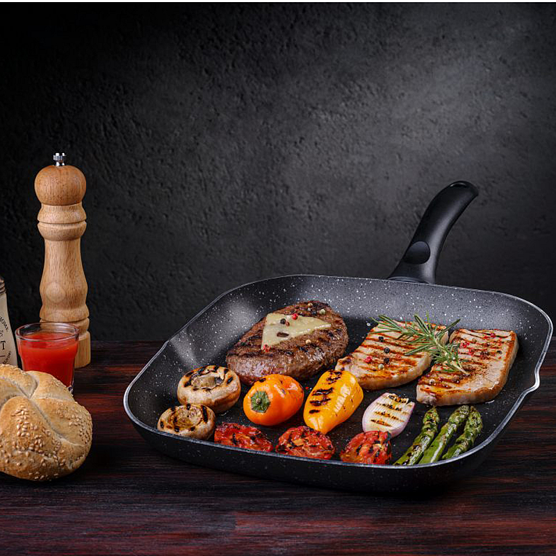 Tigaie grill aluminiu Studio Casa - Pepita Granit - 28x28cm - GPMBS2851