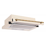 Hota incorporabila telescopica, 60 cm, Studio Casa Lean Retro, putere de absorbtie 347 m3 / h, Beige