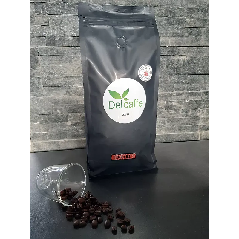 Cafea boabe DelCaffe Crema , 1000gr, 50% ARABICA, 50% ROBUSTA