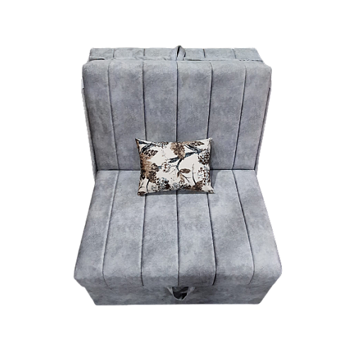 Fotoliu Pat Extensibil Pek Minuetto Smart Living, Grey, Studio Casa, material tip catifea