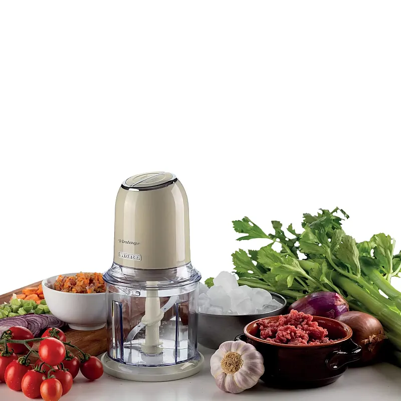 Tocator Ariete Vintage 438/03, Inox, 600ml, 400W, 2 viteze, 4 lame, Cream/Beige