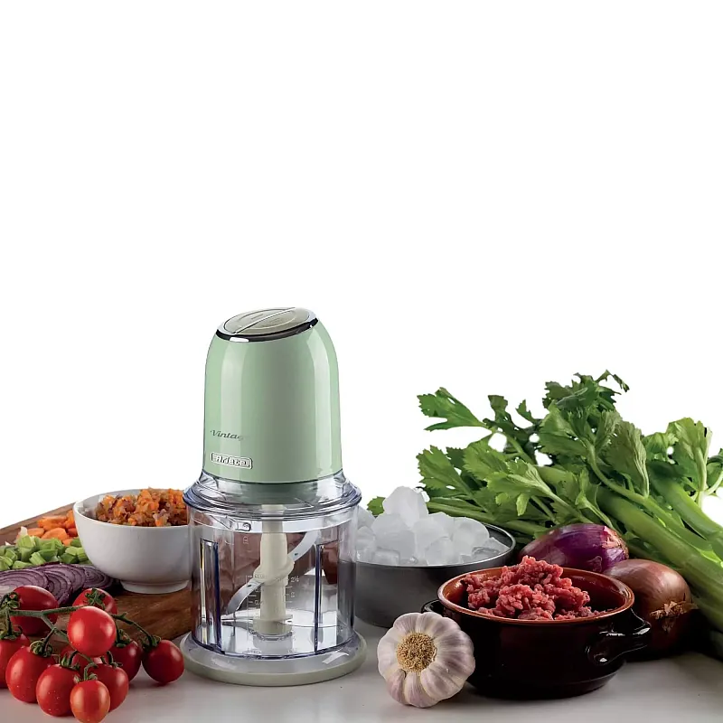 Tocator Ariete Vintage 438/04, Inox, 600ml, 400W, 2 viteze, 4 lame, Cream/Green