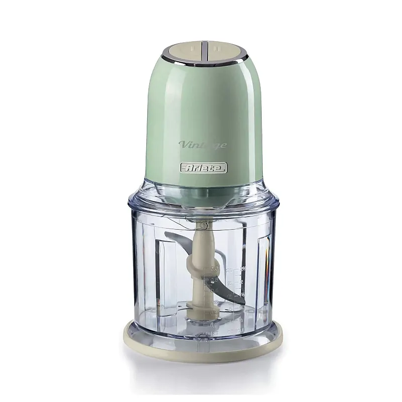 Tocator Ariete Vintage 438/04, Inox, 600ml, 400W, 2 viteze, 4 lame, Cream/Green