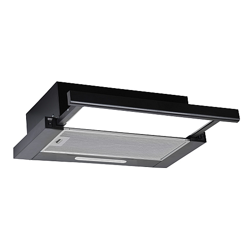 Pachet cuptor electric, plita gaz si hota telescopica Trio Mirage Iseo Black Studio Casa, 56 l, Clasa energetica A, 6 functii, 4 arzatoare gaz, 2 motoare, Negru