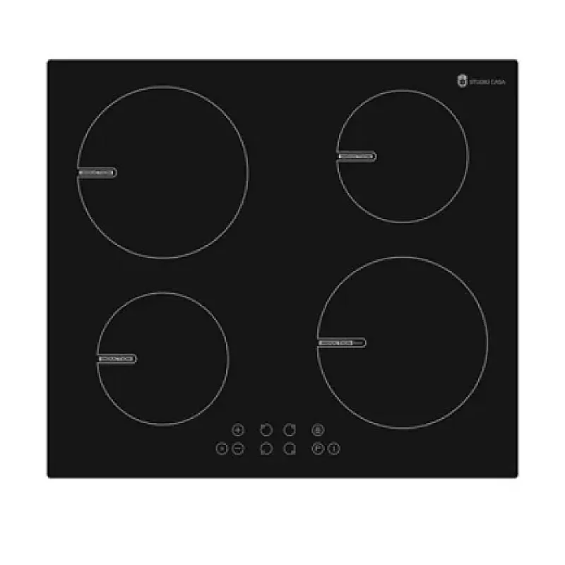 Plita Incorporabila Studio Casa Indra 60 Boost Inductie, 5800 W, 4 Zone, 60 Cm, Sticla Neagra