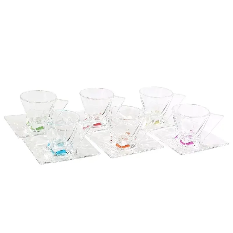 Set 6 Cesti colorate pentru espresso FUSION Rcr Crystal, 70ml
