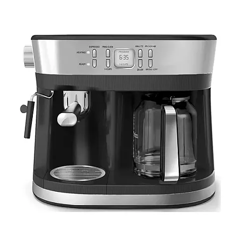 Espressor Studio Casa Delicia Combi Inox, 15 Bar, 3 In 1, Espressor De Cafea Si Un Filtru De Cafea, 1850 W, Timer