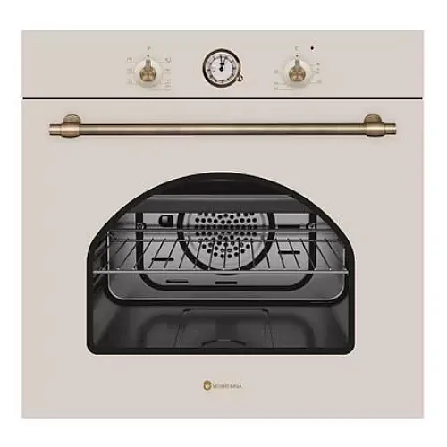 Cuptor Electric Incorporabil, Studio Casa Dolce Vita Rustic, FEDV60BG, Clasa energetica A, 6 functii, Grill, Ventilator