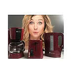 Pachet filtru de cafea , prajitor de paine si cana electrica Studio Casa, Neology, 900 W, 1.5 l, Carafa sticla, Rosu/ Negru