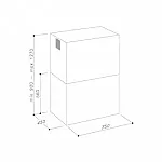 Hota decorativa insula, Studio Casa SILT 11, 1 motor Turbo, Inox