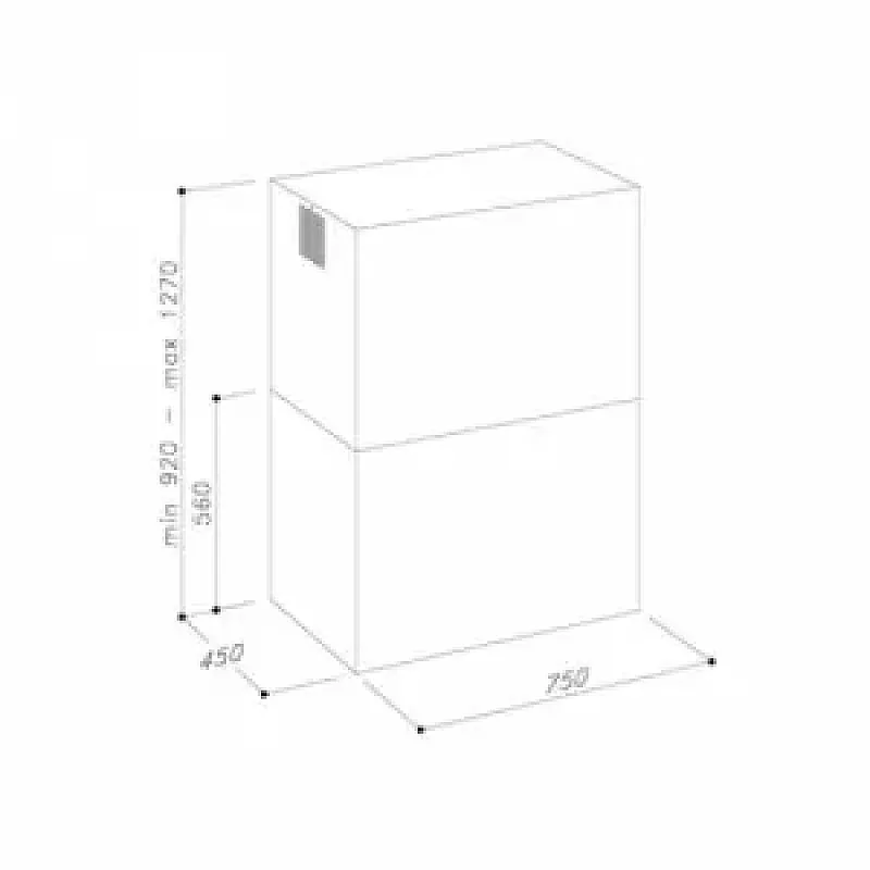 Hota decorativa insula, Studio Casa SILT 11, 1 motor Turbo, Inox